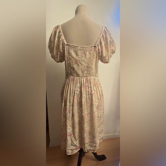 Nobo Floral Milk Maid Dress Large Puff Sleeves - Picture 2 of 5